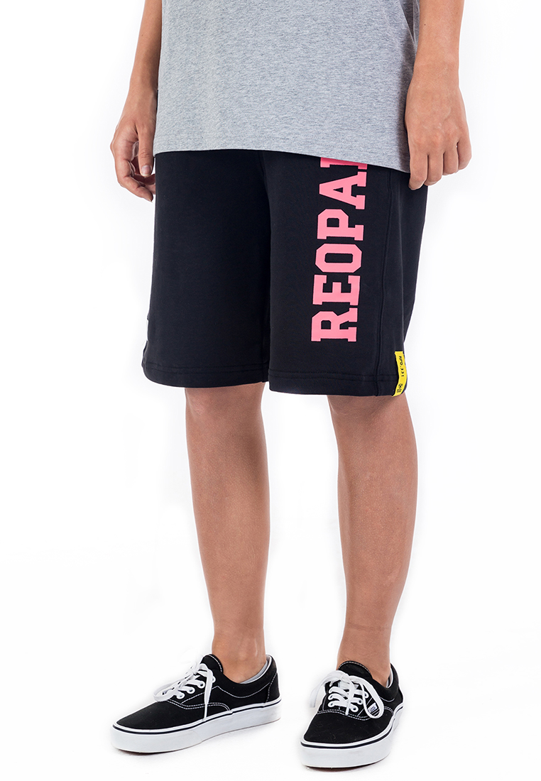 Reoparudo RPD 品牌粉紅色印花短褲 (黑色)