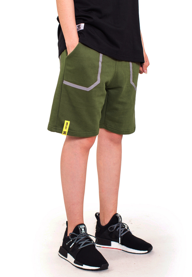 Reoparudo 品牌 反光褲袋短褲 (軍綠色)