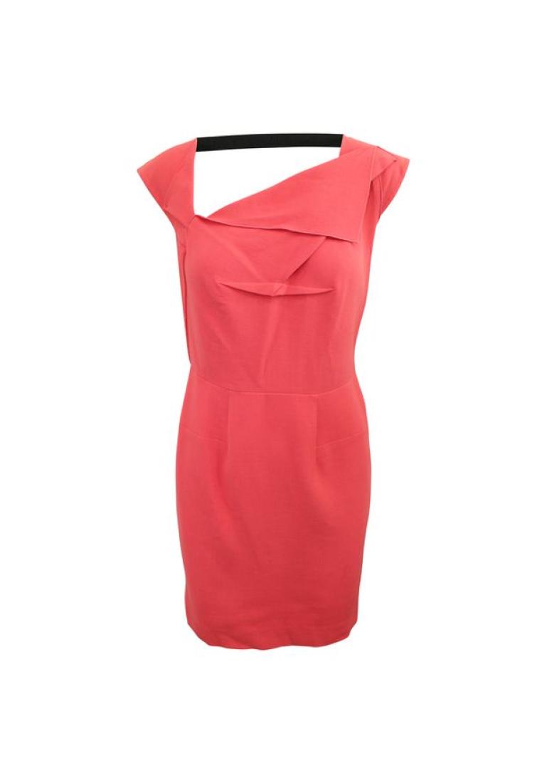 Roland Mouret 珊瑚粉紅色的不對稱連衣裙