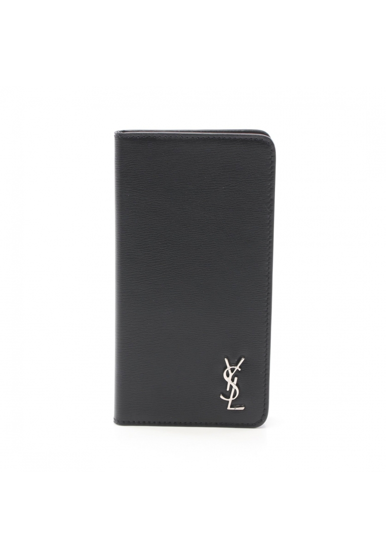 二奢 Pre-loved SAINT LAURENT PARIS iPhone 6/7 iphone case smartphone case leather black