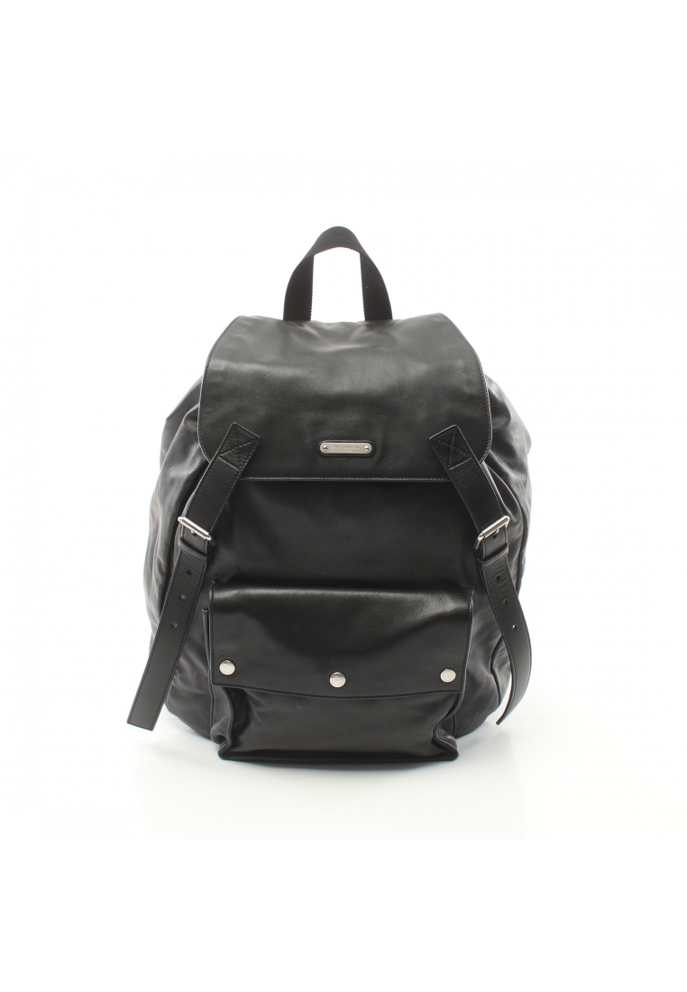 二奢 Pre-loved SAINT LAURENT PARIS Backpack rucksack leather black