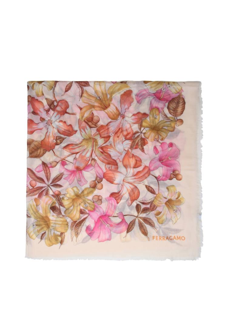 Salvatore Ferragamo Ferragamo cashmere shawl with flower pattern - SALVATORE FERRAGAMO