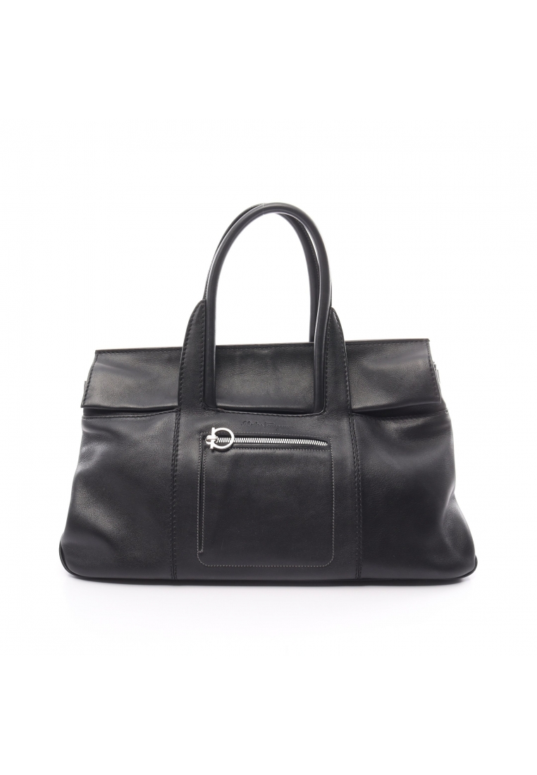 二奢 Pre-loved Salvatore Ferragamo Gancini Handbag leather black