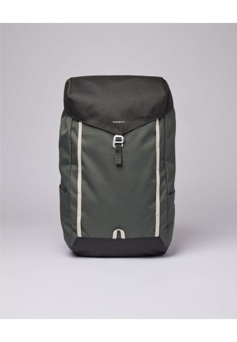 Sandqvist Walter Backpack - Multi Green W/Grey Webbing