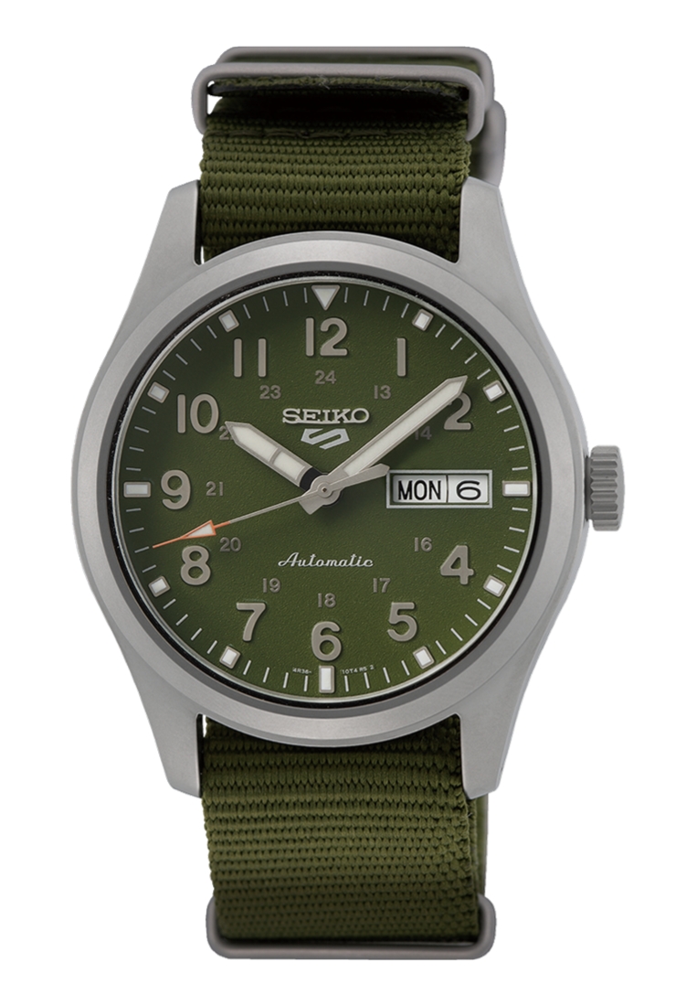 Seiko 5 Sports Field Collection Green Dial Green Nylon Band Automatic Watch SRPG33K1