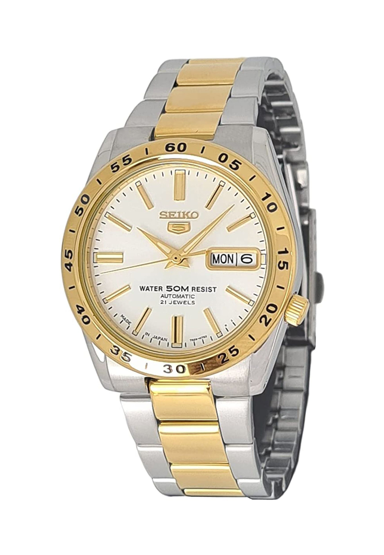 Seiko 5 Men's Automatic Watch SNKE04J with Gold Stainless Steel Band