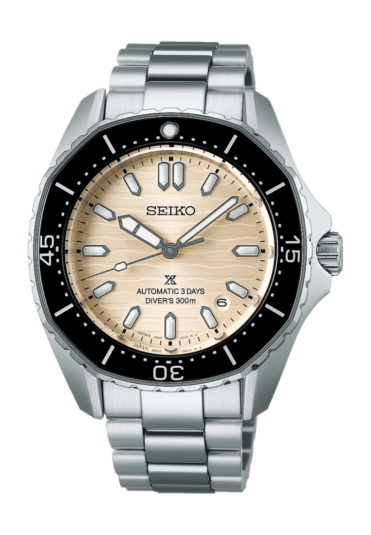 Seiko Prospex Polygonal Bezel Pearl White Stainless Steel Band Automatic 3 Days Diver's 300m Watch SPB481J1