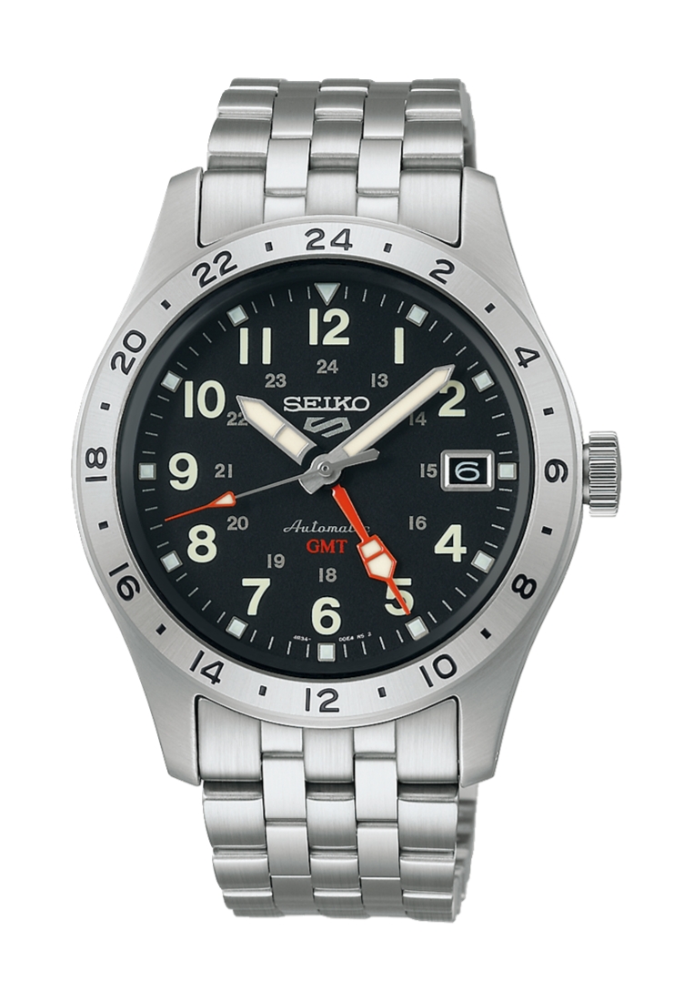 Seiko 5 Sports Field 『Deploy』 Mechanical GMT Stainless Steel Bracelet Automatic Watch SSK023K1