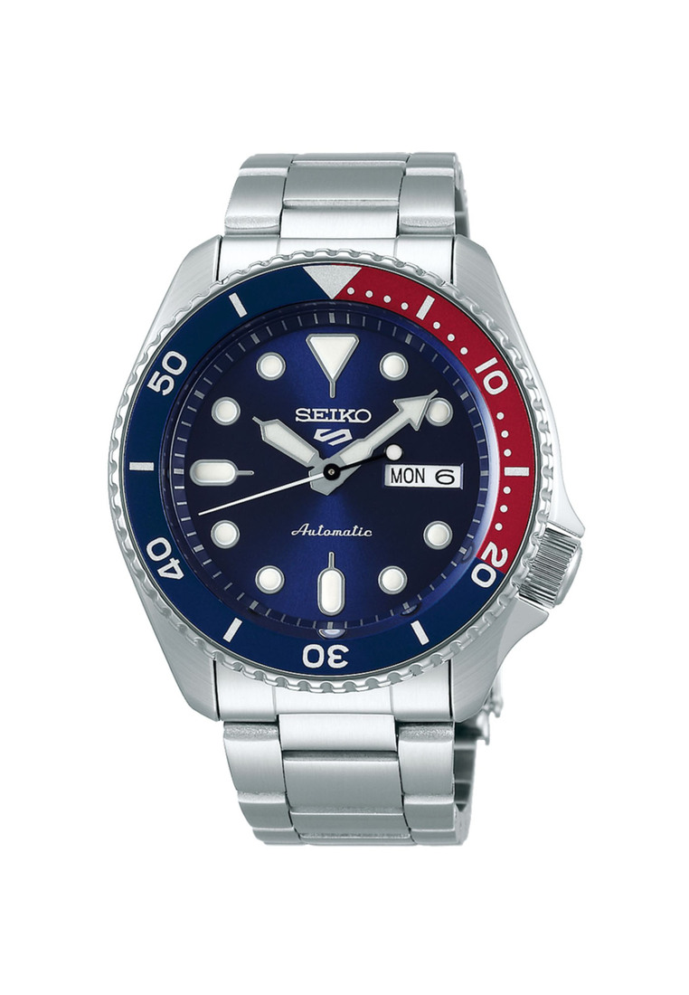 Seiko 5 Sports Superman SRPD53K1 Automatic 100M Red & Blue Dial Stainless Steel Bracelet Gents Watch