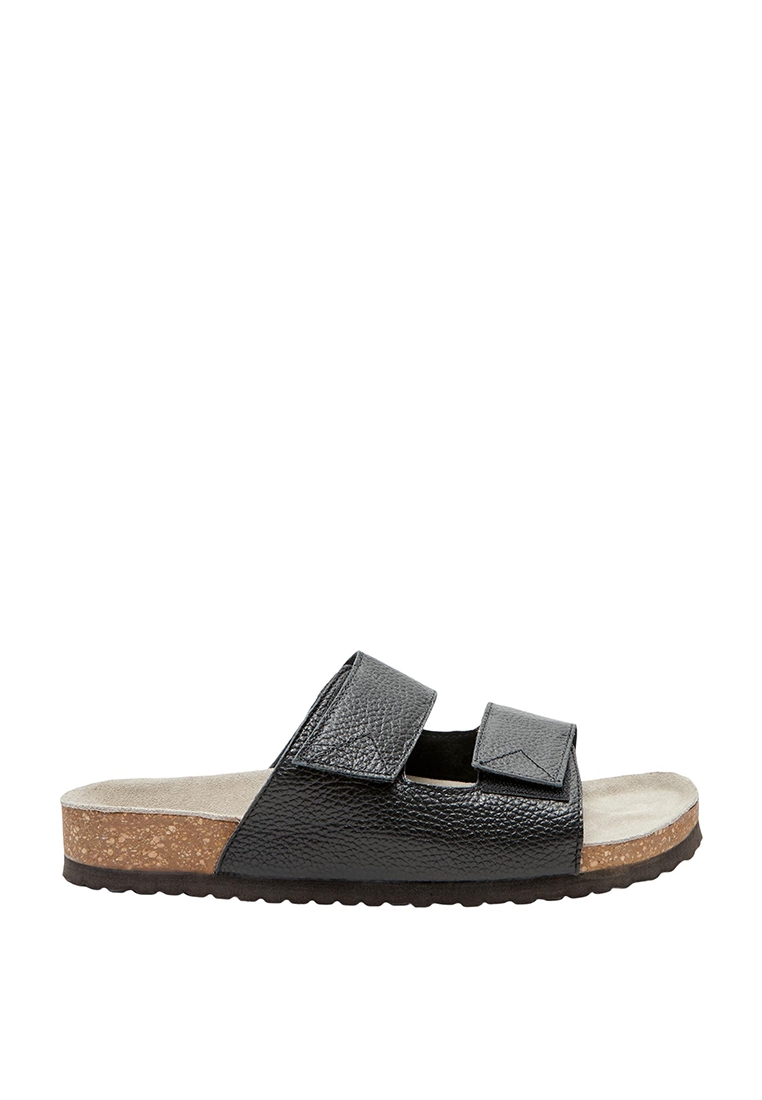 Selected Homme Bastian Leather Strap Sliders