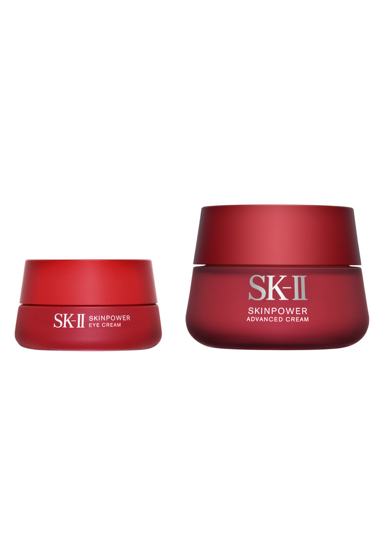 SK-II 2件套裝 美之匙 SKII 「大眼眼霜」眼部護膚精華 15g + 美之匙 SKII 致臻能量精華霜 80g