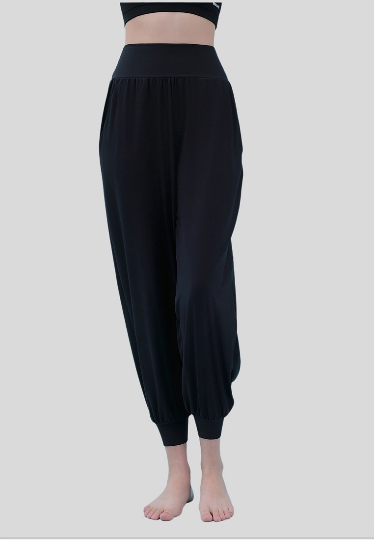 Skullpig 女裝高腰彈力運動褲 (黑色) 速乾 跑步 健身 瑜珈 行山