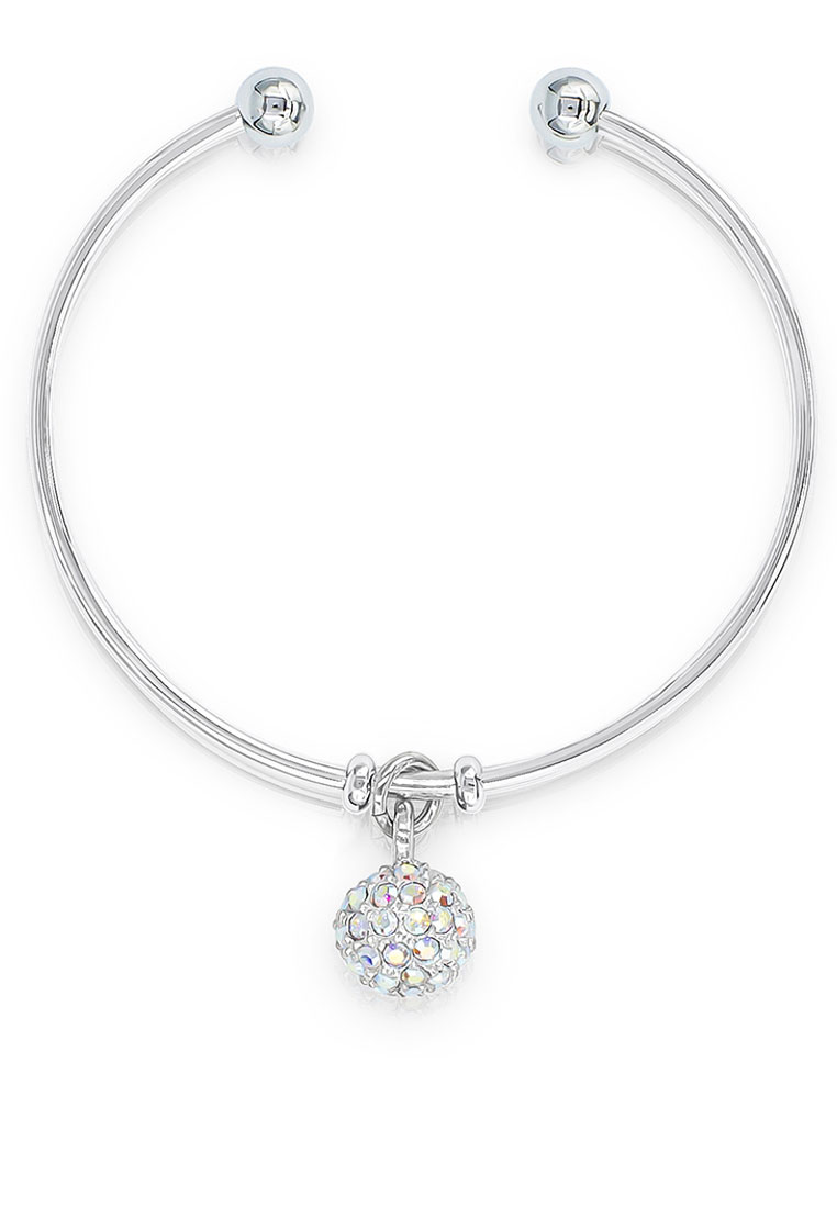 SO SEOUL Krissy Sphere Swarovski® Crystal Cuff Bangle