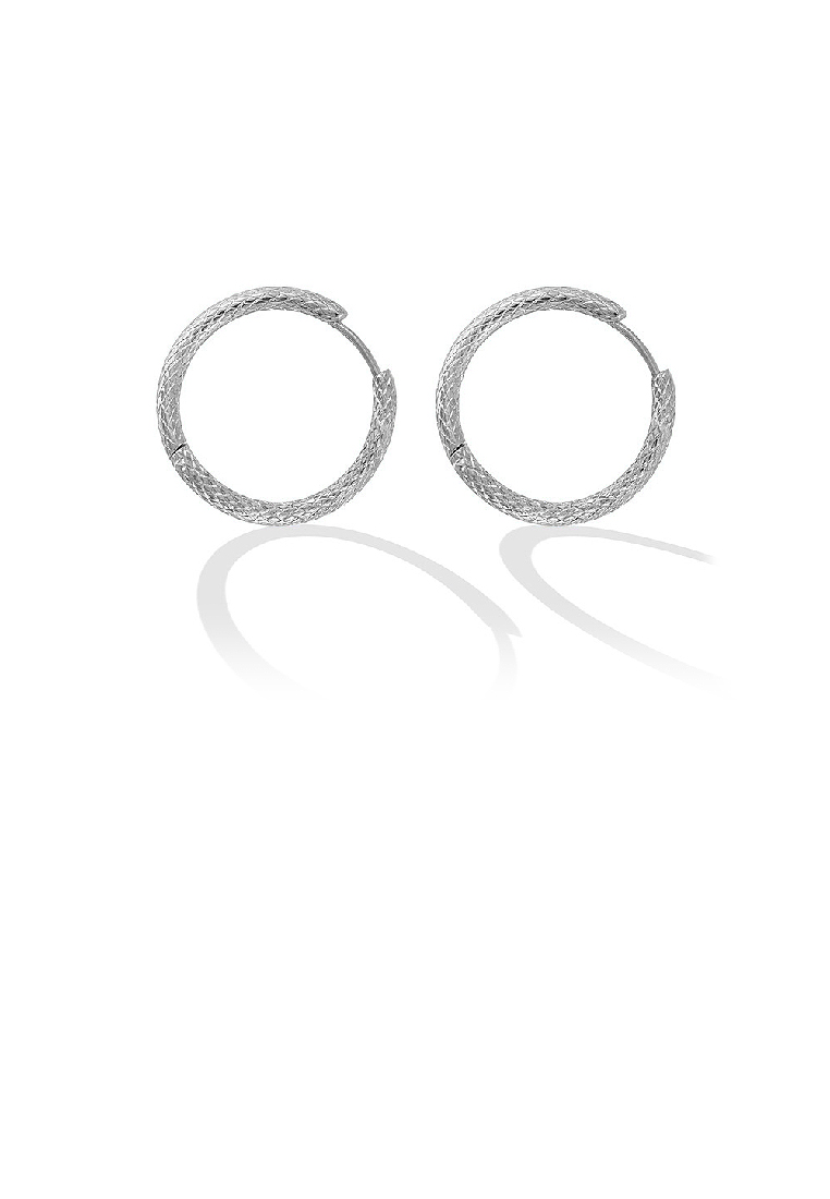 SOEOES 簡約個性316L不銹鋼圖案幾何圓形耳環