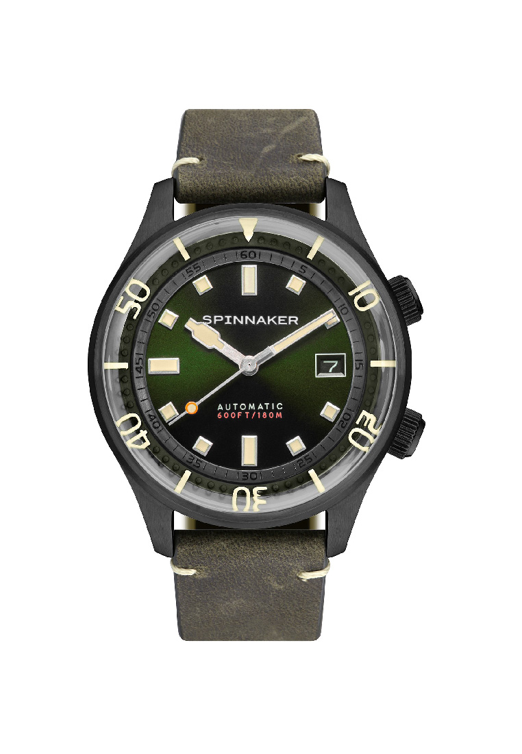 Spinnaker Men's 42mm Bradner Automatic Watch With Green Leather Strap SP-5062