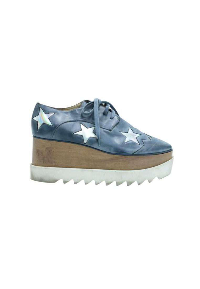 Pre-Loved STELLA MCCARTNEY Blue Elyse Platform Sneakers with Stars