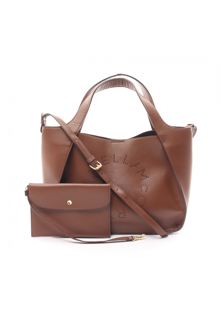 二奢 Pre-loved STELLA MCCARTNEY Stella logo Handbag tote bag Fake leather Brown 2WAY