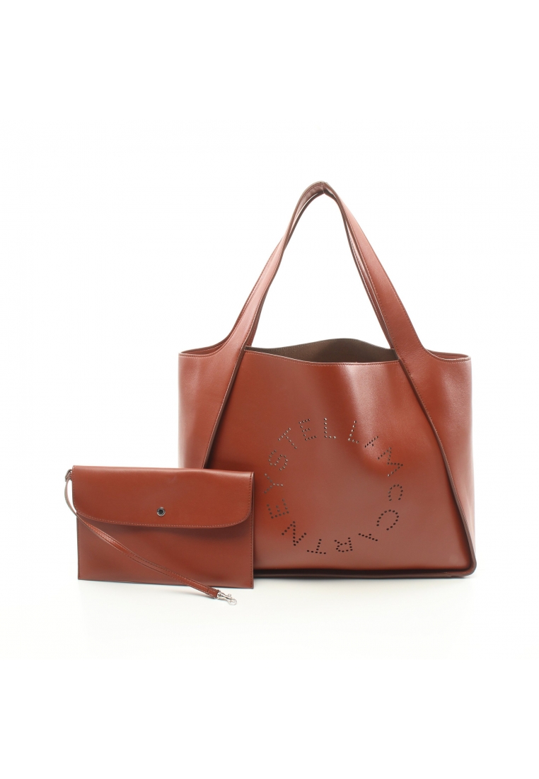 二奢 Pre-loved STELLA MCCARTNEY stella logo Handbag tote bag Fake leather Brown