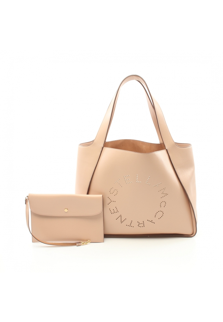 二奢 Pre-loved STELLA MCCARTNEY stella logo Handbag tote bag Fake leather pink beige
