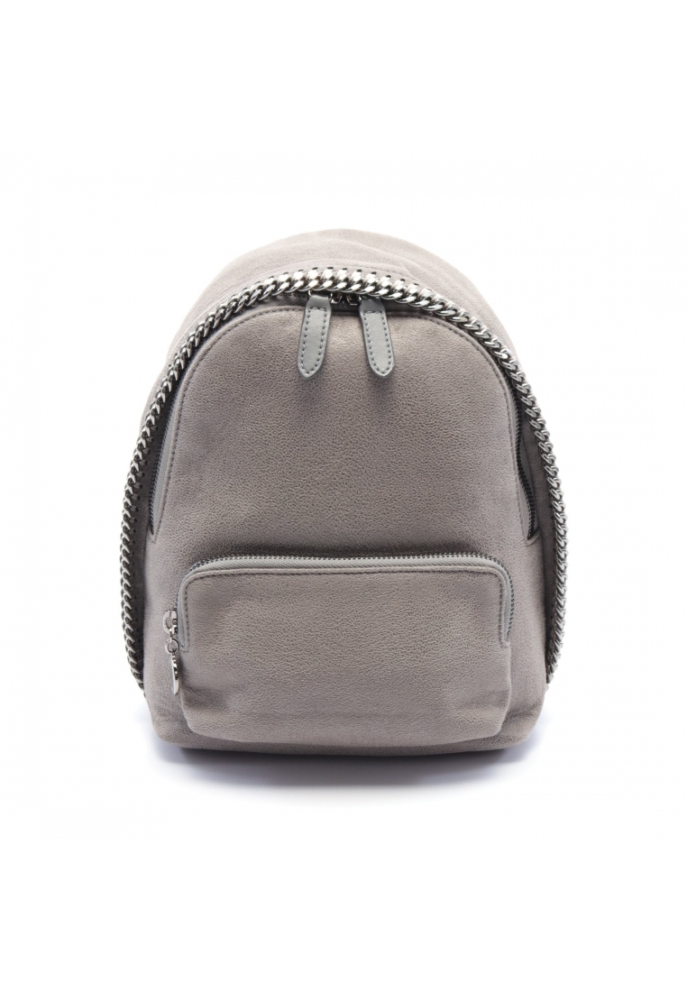 二奢 Pre-loved STELLA MCCARTNEY Falabella mini rucksack Backpack rucksack Fake leather gray