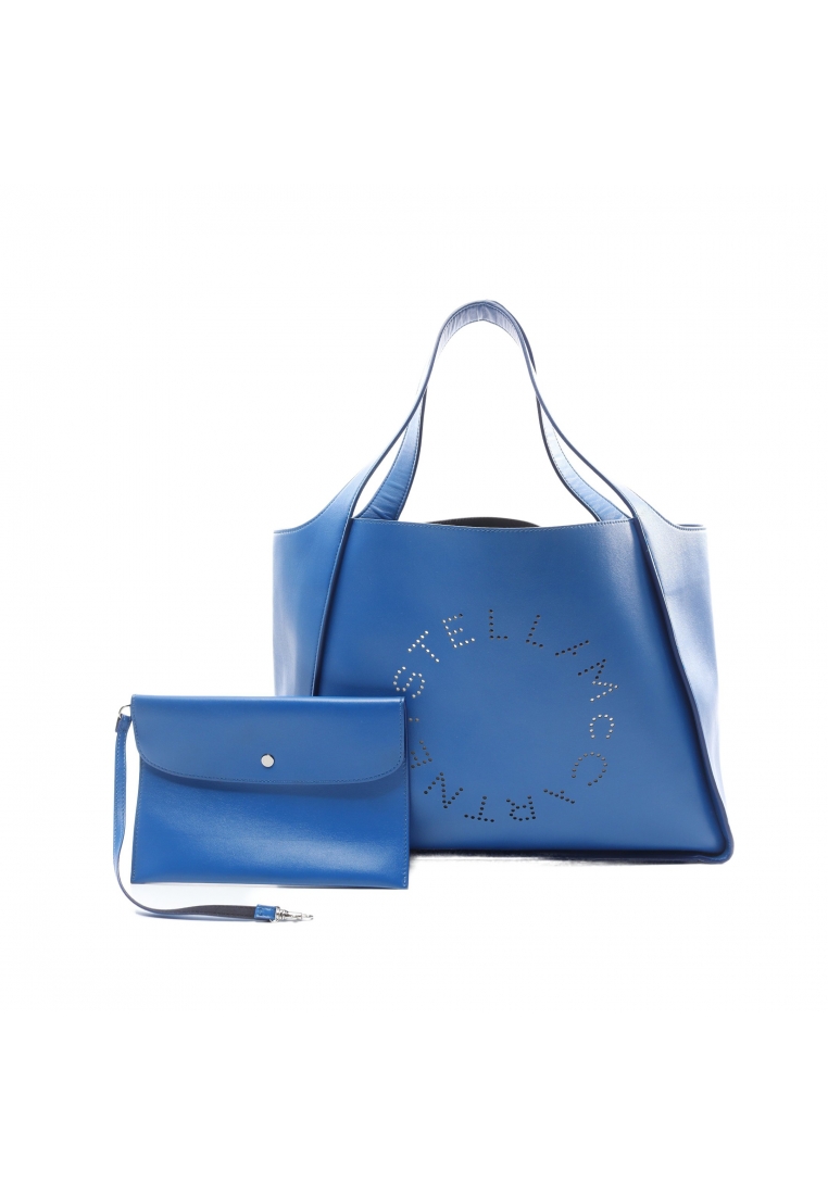 二奢 Pre-loved STELLA MCCARTNEY stella logo Handbag tote bag Fake leather blue