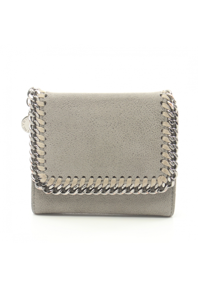 二奢 Pre-loved STELLA MCCARTNEY Falabella Small trifold wallet Fake leather gray