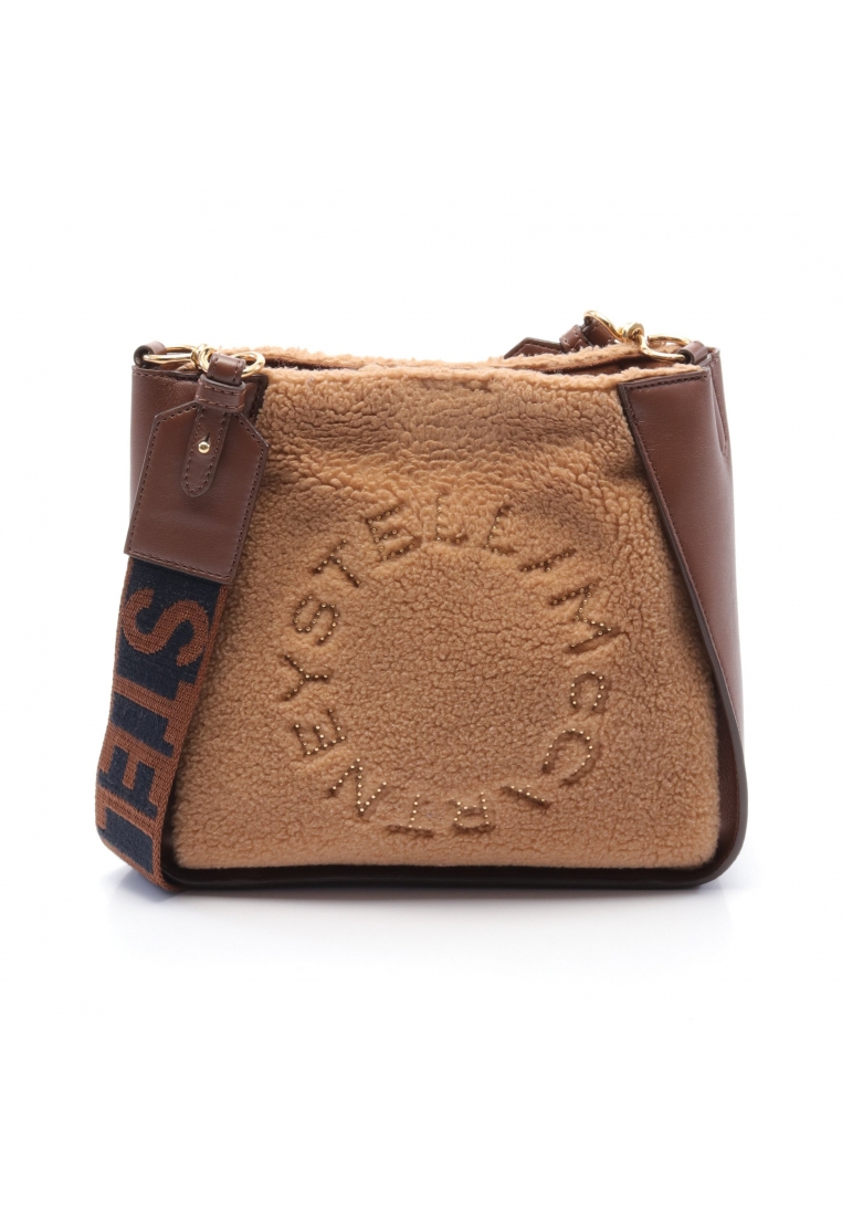 二奢 Pre-loved STELLA MCCARTNEY stella logo crossbody Shoulder bag Boa Fabric Fake leather light brown Brown