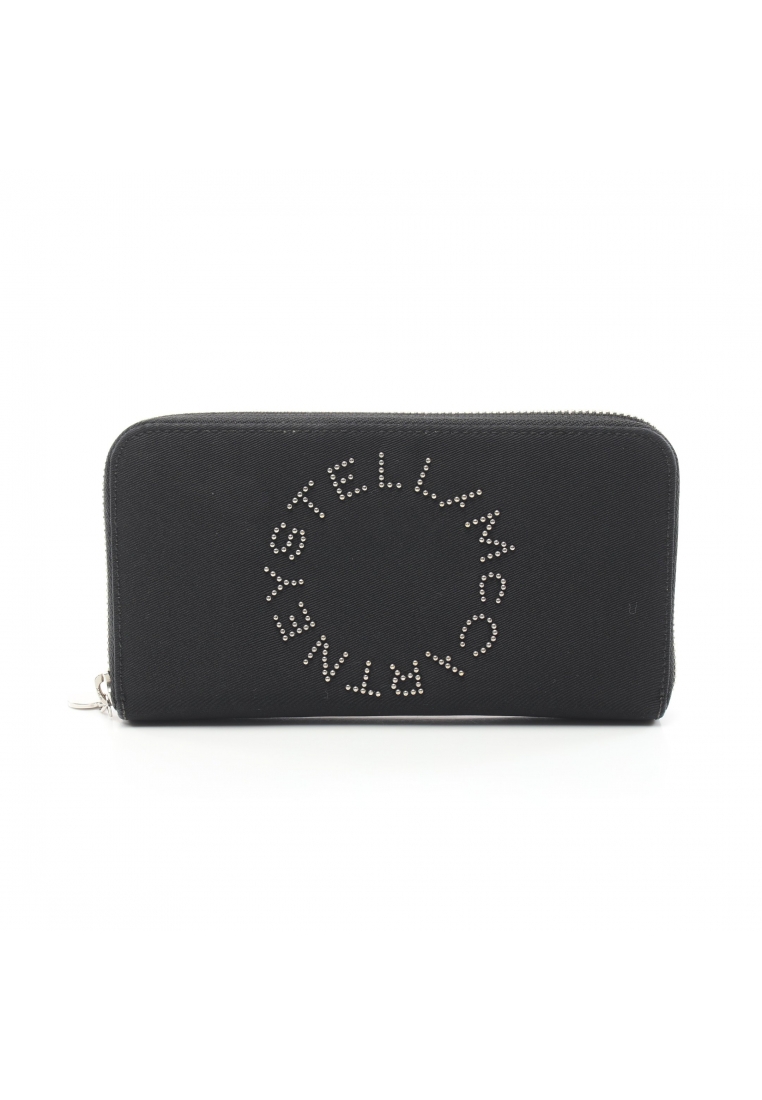 二奢 Pre-loved STELLA MCCARTNEY Stella logo round zipper long wallet Nylon black