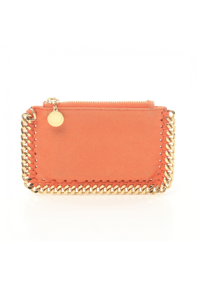 二奢 Pre-loved STELLA MCCARTNEY Falabella card case coin purse Fake leather orange