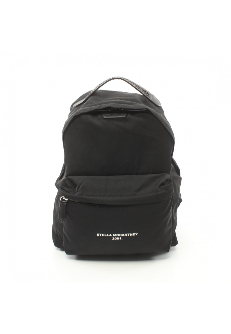 二奢 Pre-loved STELLA MCCARTNEY Falabella logo go Backpack rucksack Nylon Fake leather black