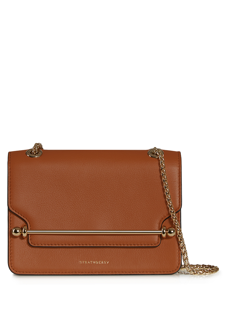 Strathberry STRATHBERRY EAST/WEST MINI LEATHER CHESTNUT