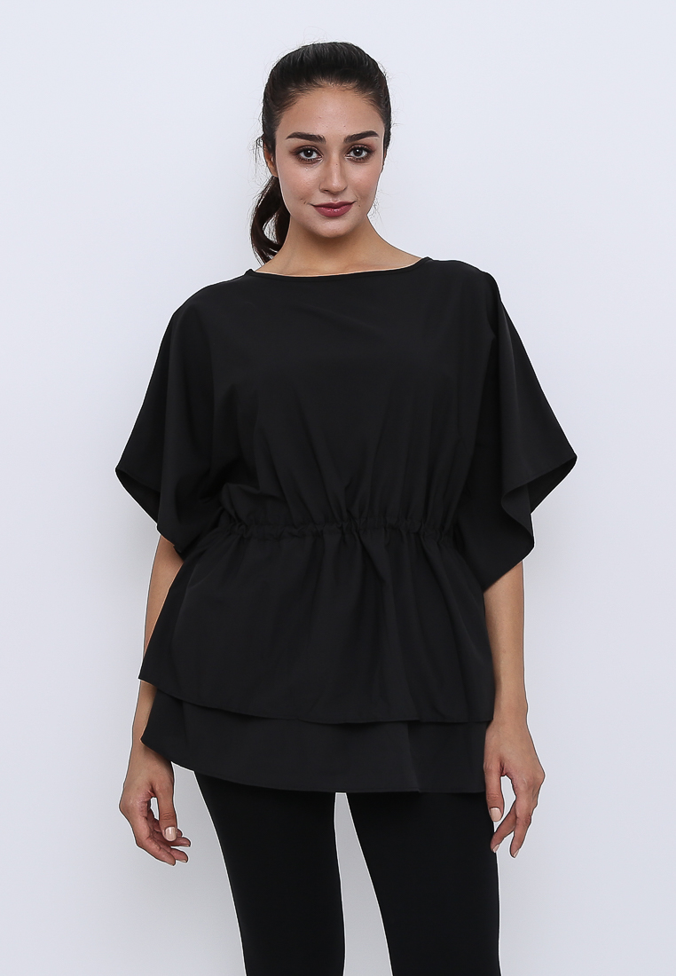 Summer Love Loose Elastic Blouse With Ruffled Sleeves