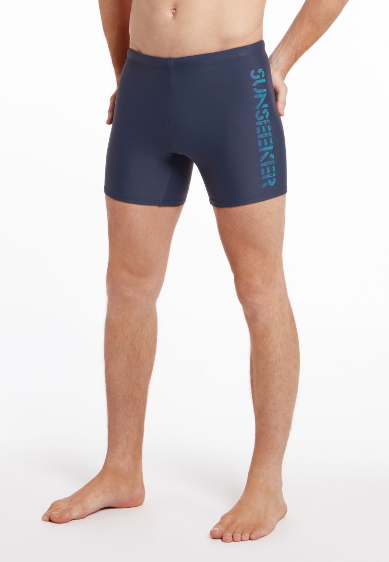 Sunseeker男士藍色運動14吋緊身泳褲