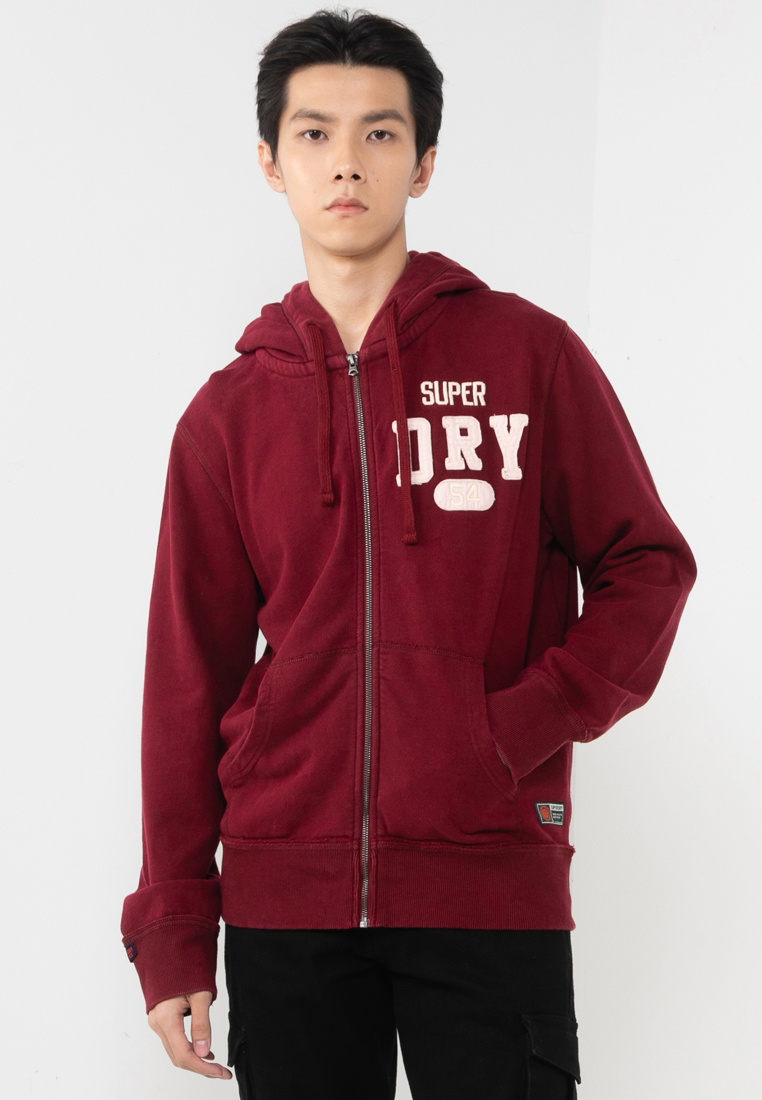 Superdry 復古運動拉鍊連帽衫