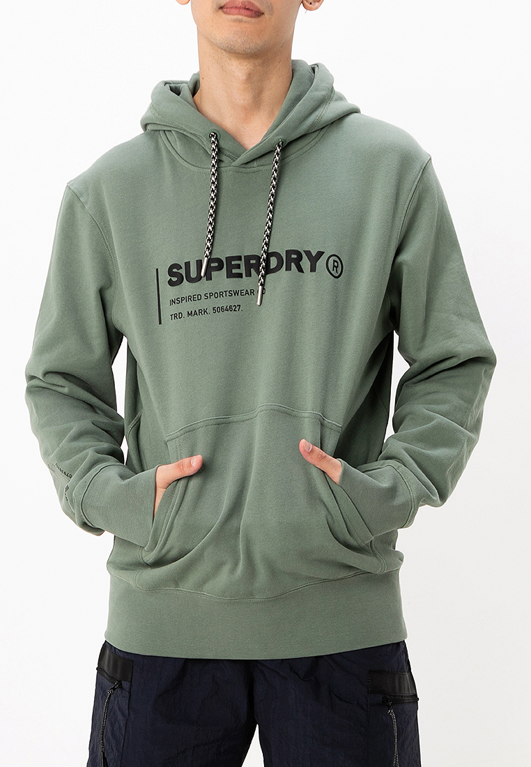 Superdry 實用運動LOGO寬鬆連帽衫