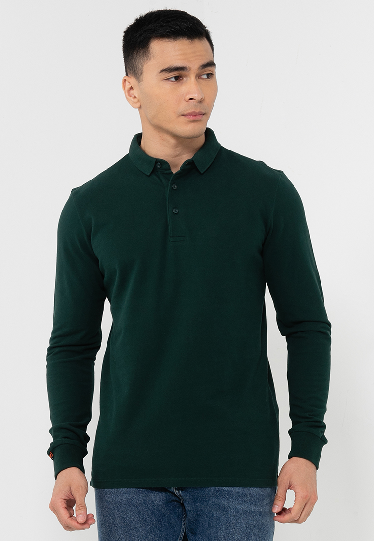 Superdry Long Sleeve Pique Polo Shirt