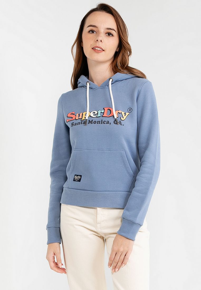 Superdry 彩虹LOGO圖案連帽衫