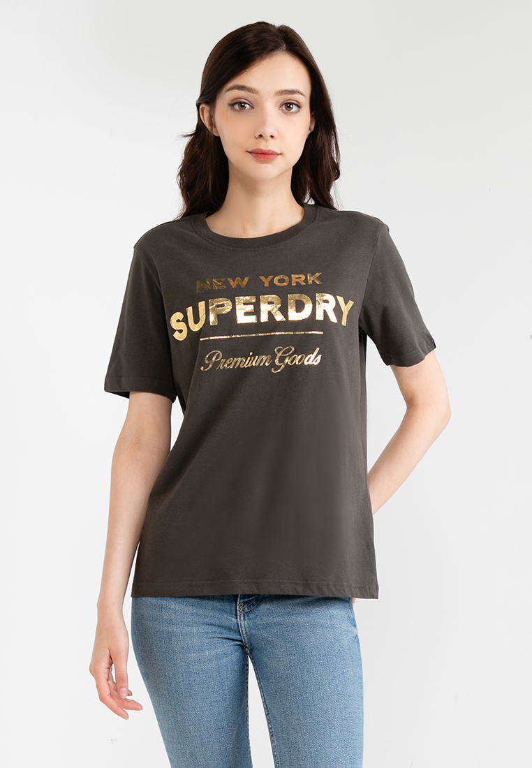 Superdry Luxe 金屬感商標T恤