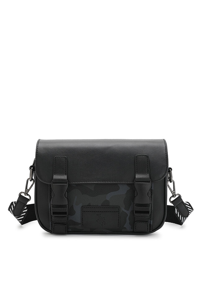 Swiss Polo Camo Print Messenger Bag / Crossbody Bag / Sling Bag (斜背包) - 黑色