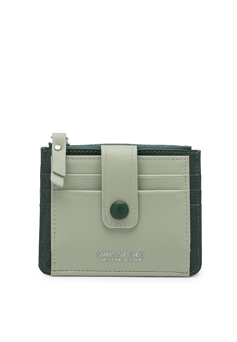 Swiss Polo Women's Card Holder With Coin Compartment (名片夾及零錢包) - 綠色