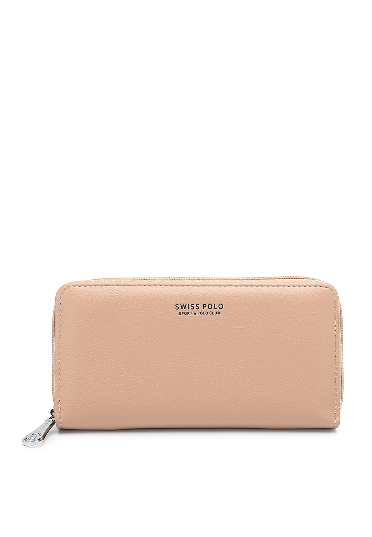 Swiss Polo Women's Long Zipper Wallet (長拉鍊皮夾) - 粉紅色