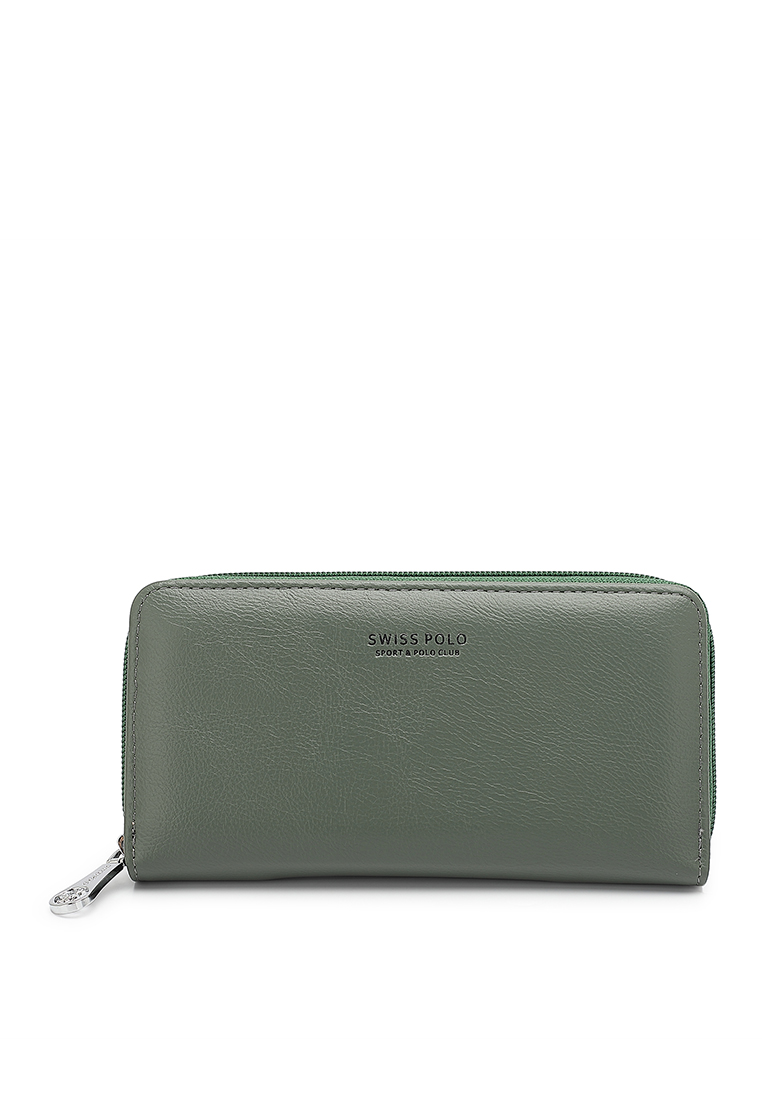Swiss Polo Women's Long Zipper Wallet (長拉鍊皮夾) - 綠色