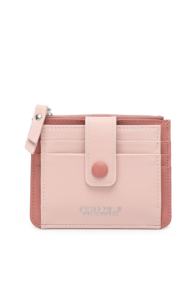 Swiss Polo Women's Card Holder With Coin Compartment (名片夾及零錢包) - 粉紅色