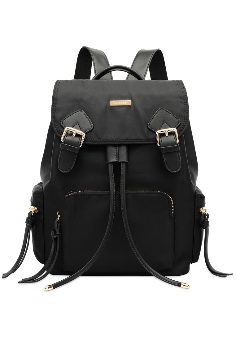 Swiss Polo Women's Top Flap Backpack (後背包) - 黑色