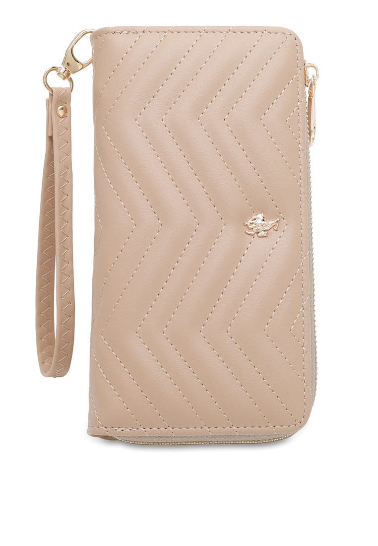 Swiss Polo Women's Quilted Long Purse / Wallet (長皮夾) - 褐色