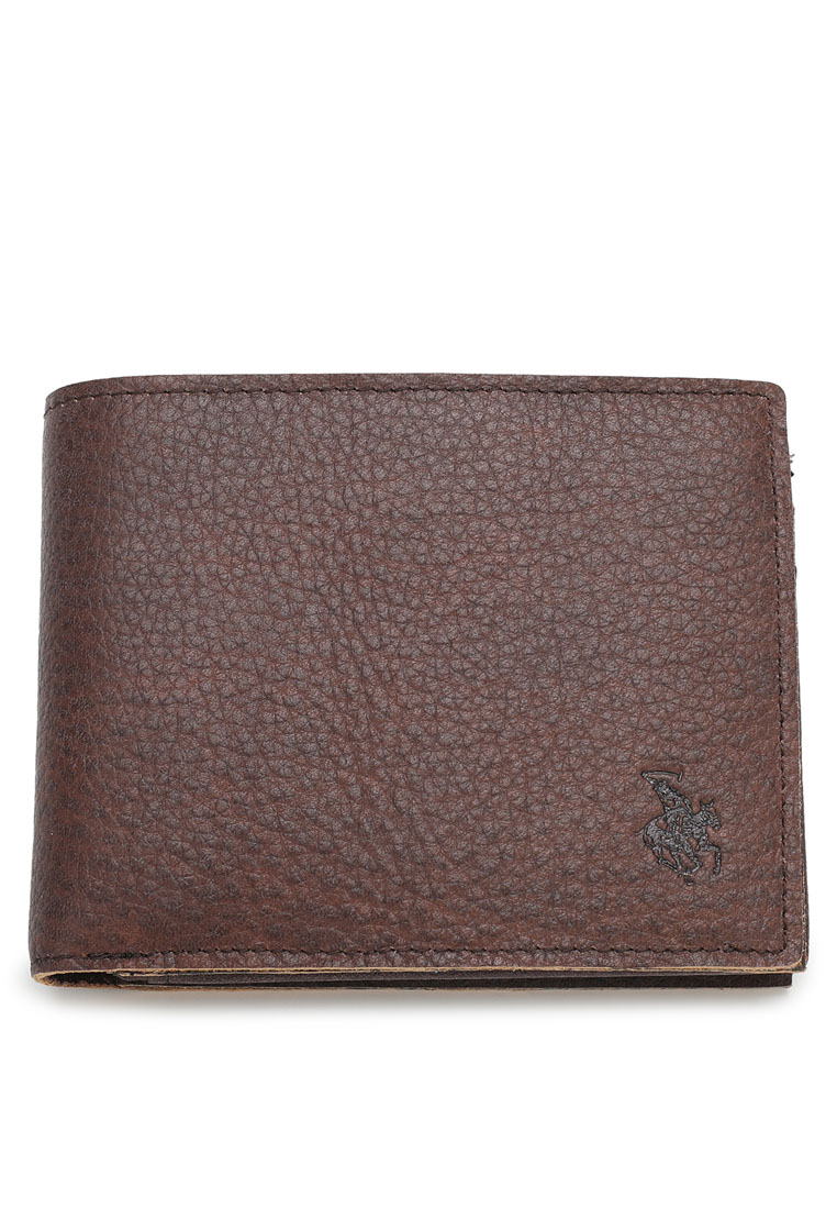 Swiss Polo Men's Genuine Leather RFID Short Wallet (皮革短皮夾) - 褐色