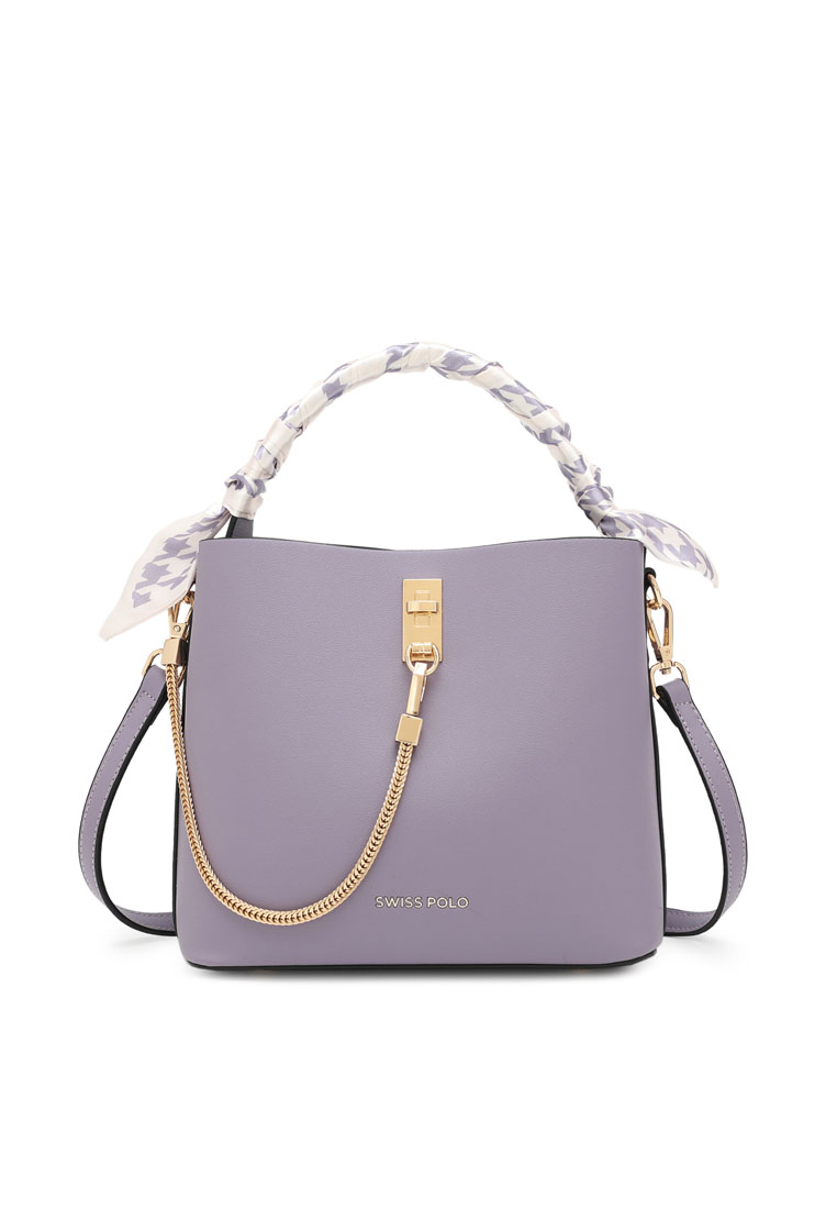 Swiss Polo Women's Chain Top Handle Bag / Sling Bag / Crossbody Bag / Shoulder Bag (手拿包 / 斜背包 / 單肩包) - 紫色
