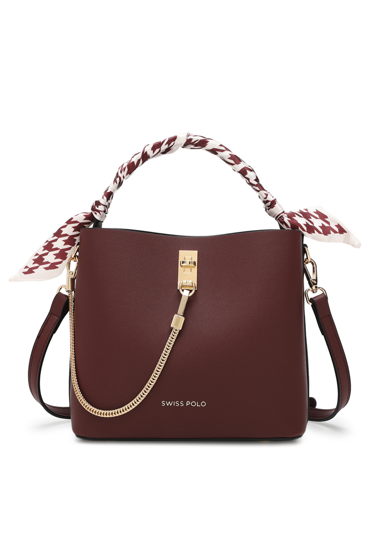 Swiss Polo Women's Chain Top Handle Bag / Sling Bag / Crossbody Bag / Shoulder Bag (手拿包 / 斜背包 / 單肩包) - 紅色