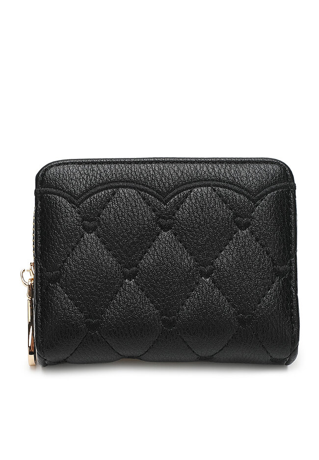 Swiss Polo Women's Quilted Short Purse / Wallet (皮夾) - 黑色
