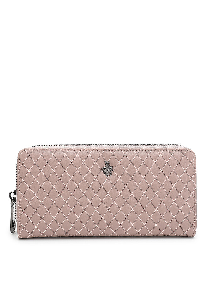 Swiss Polo Quilted Long Purse / Wallet (長皮夾) - 粉紅色